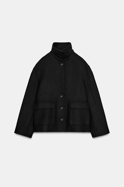 SHORT WOOL COAT WITH HIGH NECK - Zara фото 18