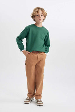 Толстовка из ткани Selanik с круглым вырезом для мальчиков - Defacto фото 3