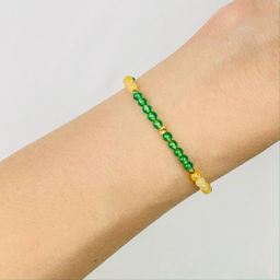 Браслет из Кварца и Агата тон. 17 см +