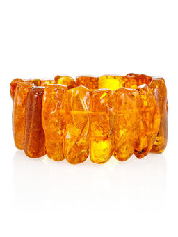 Браслет из натурального цельного балтийского янтаря Помпеи