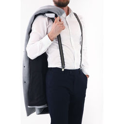 Подтяжки взрослые, ширина 2.5 см, цвет чёрный/бежевый