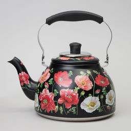 ЧАЙНИК AGNESS МАКИ СО ВСТРОЕННЫМ СВИСТКОМ И ФИЛЬТРОМ 1000 МЛ  фото 3