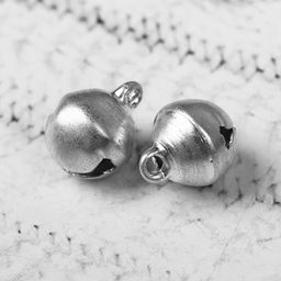 Цена за 2 шт. Бубенчики для рукоделия, набор 20 шт., размер 1 шт. — 1 см, серебряный