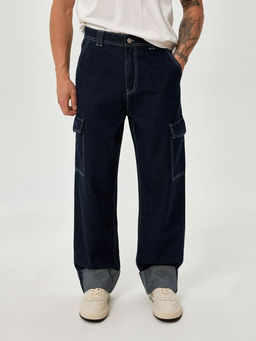 10100160037 Брюки джинсовые муж. Aaron_str relaxed темно-голубой