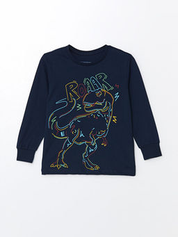 Bisiklet Yaka Bask?l? Uzun Kollu Erkek ?ocuk Pijama Tak?m? - Waikiki фото 2