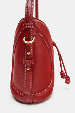 BOLSO MINI SACA PESPUNTES / Rojo - Zara фото 4
