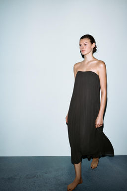 STRAPLESS MIDI DRESS - Zara фото 6