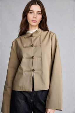 %100 Pamuk Regular Fit Napolyon Ceket - Defacto фото 5