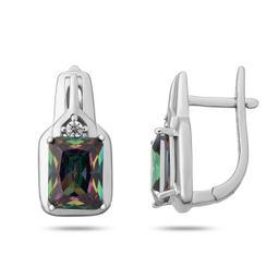 Серьги, мистик кварц, МЦВА402