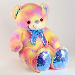 Мягкая игрушка Мишка, с паетками, 80 см, жёлтая - Simaland фото 2