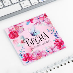 Цена за 20 шт. Блокнот 10?10 см, 16 л Весна вдохновляет