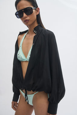 CAMISA CUELLO SUBIDO ZW COLLECTION / Negro