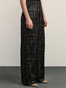 Атласные брюки с принтом / Zarina  фото 3