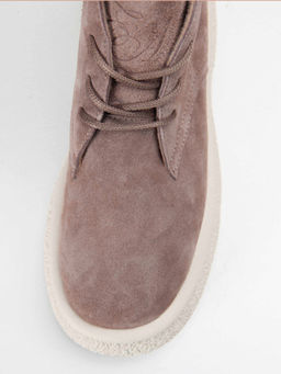 Ботинки 308.агатаw. капучино замш/Байка