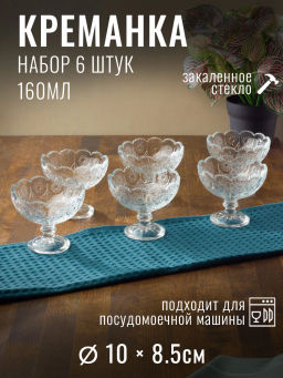 7407-IC7407GCL Креманка FUJIN набор из 6 шт.,160 мл (х4)