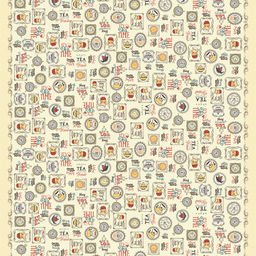 Скатерть 240х145см Чаепитие, длина стола до 200см, на 10-12 персон, хлопок Комфорт 171г/м2, упаковка классическая 28х41см, Домашняя мода (Россия)  фото 2