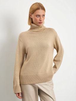 Свитер с высоким воротником из смесовой шерсти, B2863/pontes