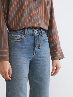 Wideleg Kad?n Jean Pantolon