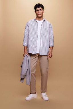 Pantolon Straight Fit Normal Kal?p Normal Bel Boru Paca Basic Duz Cepli - Defacto фото 2