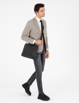 Бежевая приталенная фланелевая куртка из шерстяной и шелковой смеси - Cacharel фото 4