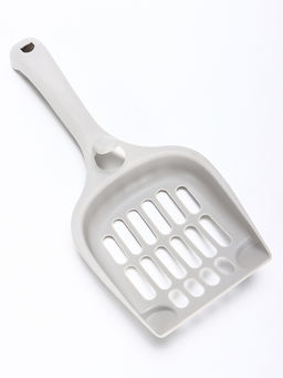 Лоток для кошек "Фур-Мур", 48×35.5 см, с бортом и совком, покрытие Soft-touch, цвет смоки