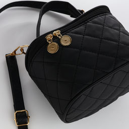 Сумка женская кросс-боди на молнии, 16.5×9×10.5 см, чёрная