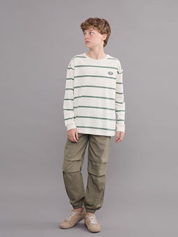 Bisiklet Yaka ?izgili Erkek ?ocuk Ti??rt