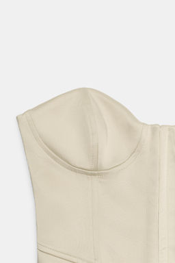 TOP CORSETERO SATINADO PALABRA DE HONOR / Arena