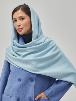 В составе шерсть и кашемир! теплый двусторонний палантин