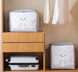 Плотный кофр из бамбукового волокна "Мишка", розовый