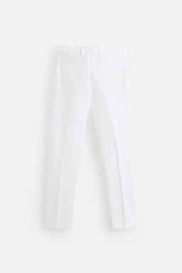 100% LINEN PLEATED TROUSERS - Zara фото 8