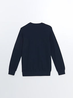 Bisiklet Yaka Uzun Kollu Bask?l? Erkek Sweatshirt - Waikiki фото 2