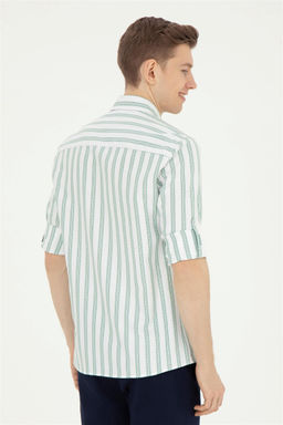 Мужская зеленая рубашка с длинным рукавом - U.s. polo assn фото 5