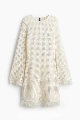 Vestido en punto calado con flecos - H&m фото 6
