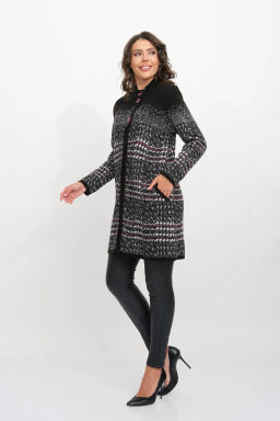 ЗЛАТА Кардиган В 1742 ст/черно-ягодный