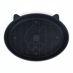 Туалет для кошек «Киса, 36×27×6 см, с сеткой, пластик, серый микс