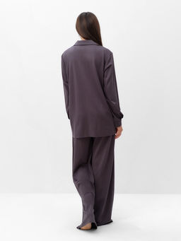 Костюм женский: рубашка, брюки, топ, KAFTAN Base, размер 50, графитовый