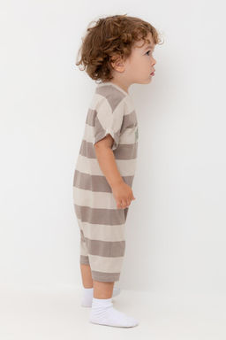 Crockid _ КР 6499/бежевый,коричневый,полоска к552 полукомбинезон (песочник) д/мал яс фото 4