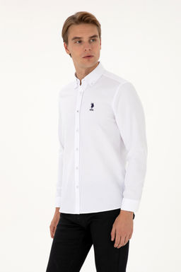 Erkek Beyaz Uzun Kollu Basic G_mlek Sepette S_rpriz _ndirim - U.s. polo assn фото 3