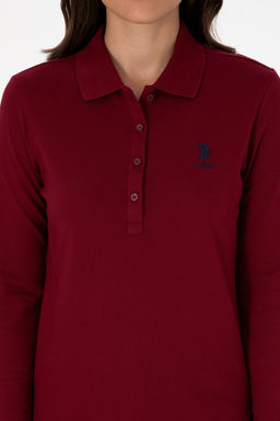 Kad_n Bordo Basic Polo Yaka Sweatsh_rt Sepette S_rpriz _ndirim - U.s. polo assn фото 11