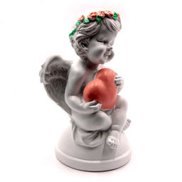 Фигурка Ангелочек с сердечком дарует защиту семейных отношений 14,5см-8см 416гр ХРУПКОЕ