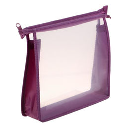 Папка пластиковая А5, 230 х 190 х 55 мм, молния сверху, Calligrata Офис, ПМ-А5-00, 0.5 мм, прозрачная, сиреневая  фото 2