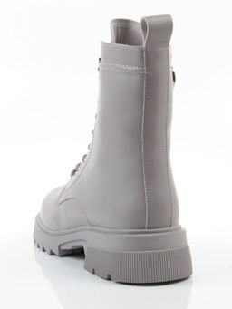 04-PAT178-2Z GRAY Ботинки зимние женские (натуральная кожа, 100% шерсть)