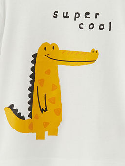 Timsah Bask?l? Erkek ?ocuk Ti??rt ve Pantolon 2li