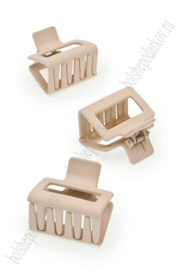 Крабики для волос матовые 5*4,5 см (10 шт) SF-7985, пыльно-розовый