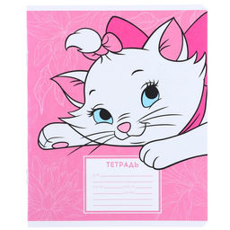 Цена за 10 шт. Тетрадь 12 листов, 5 видов МИКС, косая линия, Коты аристократы