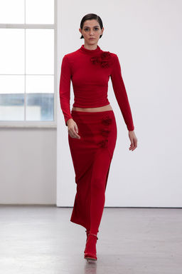 Limited Edition Orme Gul Detayl? Krep Bluz TPRAW25BZ00006 - Trendyolmilla фото 2