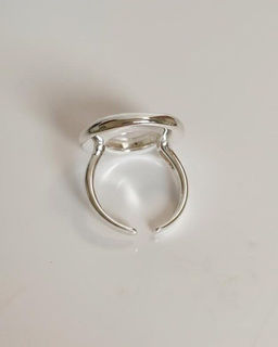 Кольцо с белым серебрением