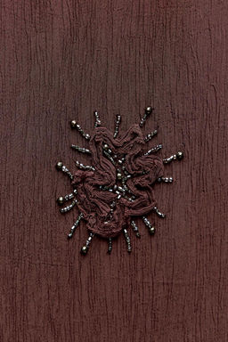BEADED SLIP DRESS WITH EMBROIDERY - Zara фото 9