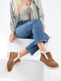 Ботинки 307. PODYUM141 be.светло коричневый замша/Шерсть